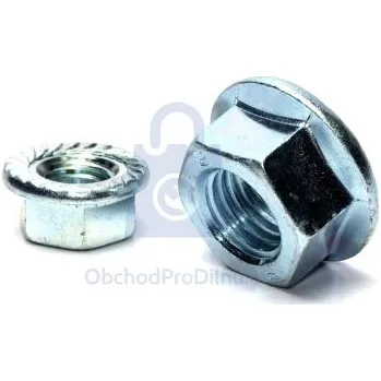 Matice Matice šestihranná s ozubeným límcem, DIN 6923, pevnost 8, pozinkovaná M20 - hobby balení, balení 1 ks