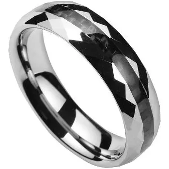 Prsten NWF1047 Pánský snubní prsten wolfram (55)
