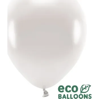 PartyDecoNafukovací balónek metalický - perleťově bílý