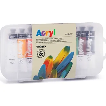 Vodová barva Primo Akrylové barvy 10 x 18 ml