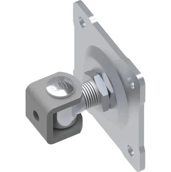 Příslušenství pro plot FAC Regulovatelný pant k přivaření s „U“ podpěrou – s osazenou deskou k přišroubování VC1206.A18