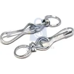 Karabina simplex s kroužkem, poniklovaná 60 mm - hobby balení, balení 1 ks