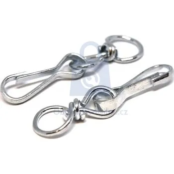 Jištění Karabina simplex s kroužkem, poniklovaná 60 mm - hobby balení, balení 1 ks