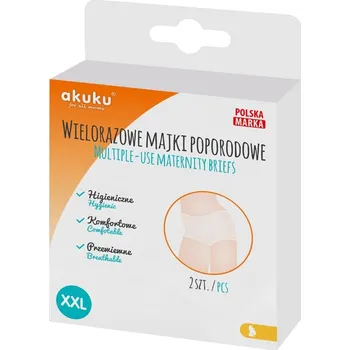 Těhotenské spodní prádlo Akuku Poporodní kalhotky pro opakované použití 2 ks