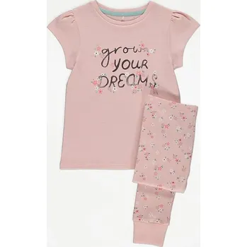 Dívčí pyžamo GEORGE DÍVČÍ PYŽAMO "GROW" Barva: růžová, Velikost: 7-8 let (128)