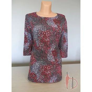 Dámská tunika Halenka ZAHDA , Barva Červená, Velikost XL48, Materiál 85%bavlna 10% polyester 5% lykra