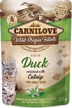 Krmivo pro kočku Carnilove Cat Pouch Duck Enriched & Catnip 85 g