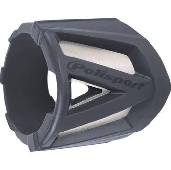 Výfuk pro motocykl Univerzální silikonový chránič výfuku POLISPORT velká verze 340 / 400 mm barva šedá