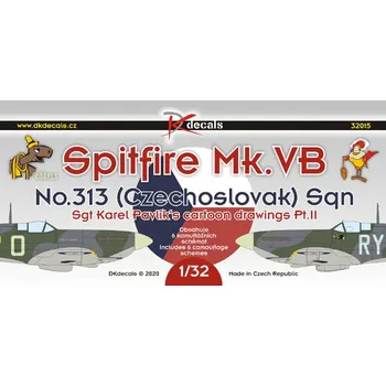 Plastikový model DK decals 1/32 Spitfire Mk.VB - No.313 Sqn. (6x camo) Part 2