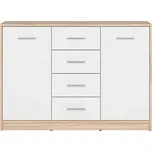 Nepo Plus Komoda KOM2D4S Dub sonoma/Bílá 118x84x34 (SxVxH)