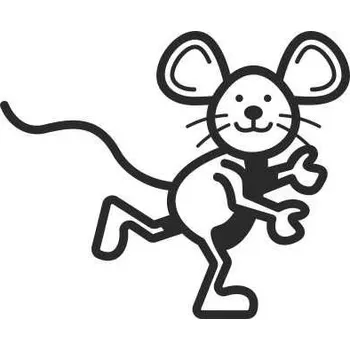 Samolepicí dekorace na vozidlo SI0112051G - Myška 200 x 170 mm doprava