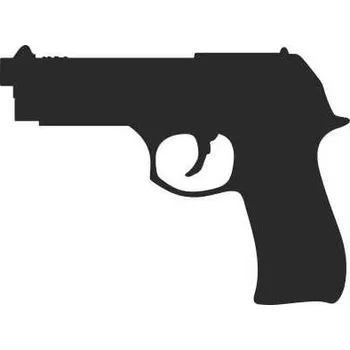 Samolepicí dekorace na vozidlo SI0113022H - Pistole1 - 200 x 148 mm doleva