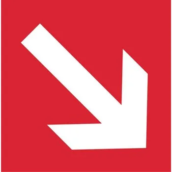 Značení Směrová šipka k zařízení PO nahoru x dolů - samolepka 250 x 250 mm