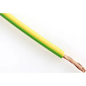 elektrický kabel Vodič CYA 1,5 žlutozelená, H07V-K
