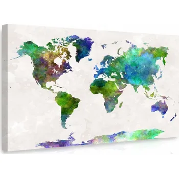 Obraz Malvis ® Obraz na plátně Mapa na akvarelu Velikost: 60x40 cm