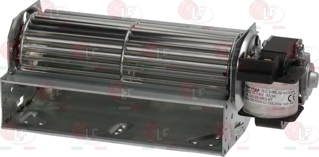 Ventilátor tangenciální 180 mm - motor v pravo
