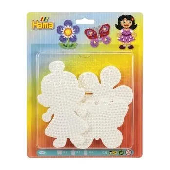 Dětské navlékací korálky Hama® Podložky MIDI motýl,květina,holčička H4583