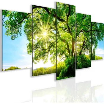 Malvis ® Pětidílný obraz Krásný strom Velikost: 150x75 cm