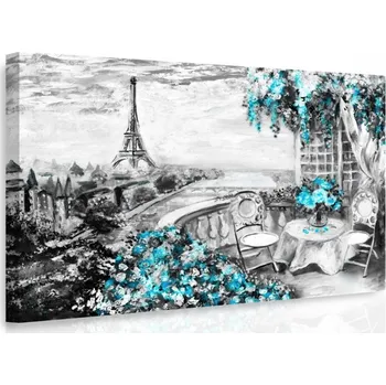 Obraz Malvis ® Obraz Paříž v modré Velikost: 60x40 cm