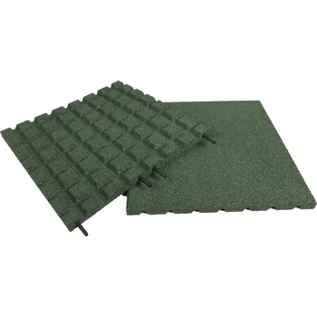 Venkovní dlažba RUBBER Stájová deska velká - zelená, v. 30 mm, rastr 15 mm