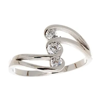 Prsten Dámský stříbrný prsten se zirkony STRP0304F