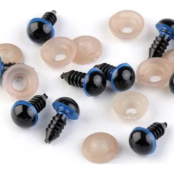 Bezpečnostní oči 12mm, barevné modré (1pár)