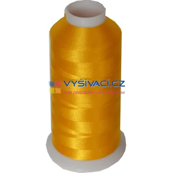 Nit vyšívací nit polyester barva žlutá P3037 návin 5000m NK- balení: 1 kón návin 5000m 108,92 Kč s DPH za kón při nákupu balení 12 kusů