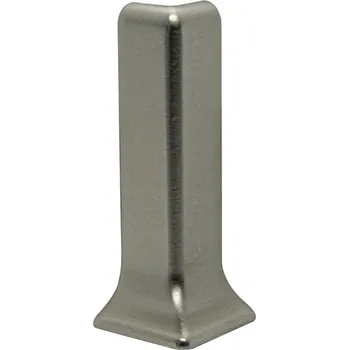 Podlahová lišta Roh k soklu Progress Profile silver, nerez výška hrany 60 mm, REZCTACS605