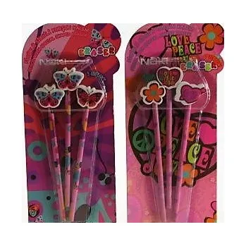 Sada tužek love a motýl