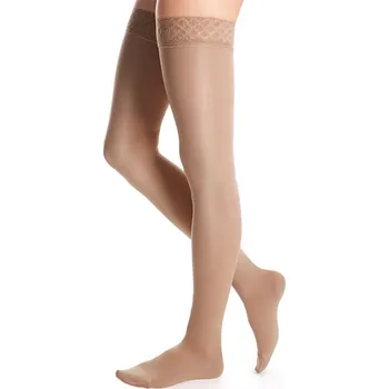 Dámské punčochy MAXIS Brillant stehenní punčochy s krajkou, Velikost 4, Délka Krátká, Barva Bronz, Provedení bez špice