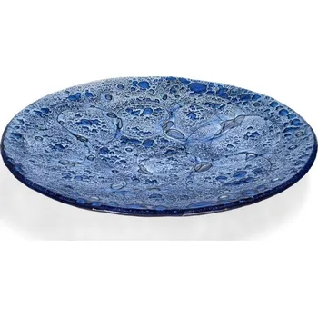 Skleněná mísa CELEBRA modrá 02 kulatá