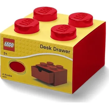 LEGO Stolní box 4 se zásuvkou, červený