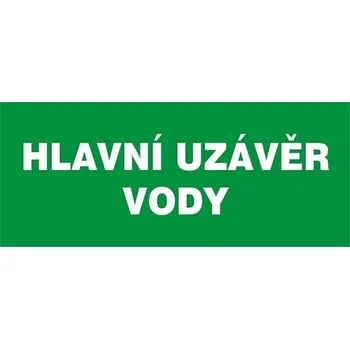 Hlavní uzávěr vody 17833 tabulka