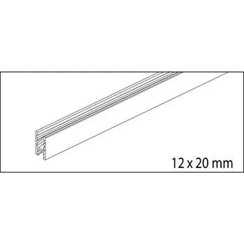 HAWA CLIPO 16 GPK/GPPK profil k uchycení skla, na míru ,alu elox