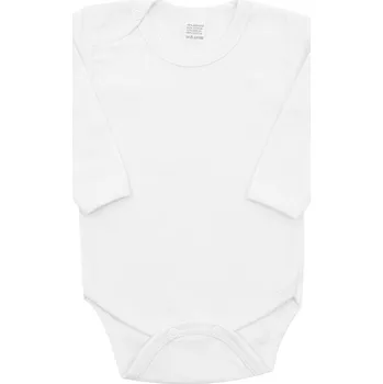 Luxusní body dlouhý rukáv New Baby - bílé Barva: Bílá, velikost: 74