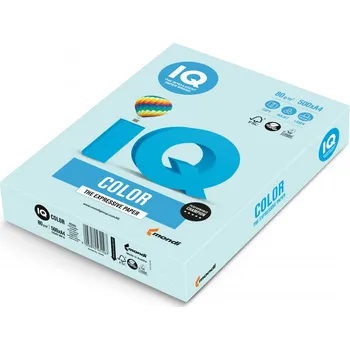 Kancelář Barevný papír IQ BL29, A4 80g pastelová světle modrá 1bal/500 listů