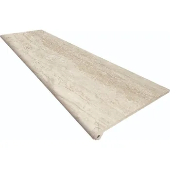 Dlažba Schodovka Exagres Marbles travertino 33x120x3 cm mat MARBLESPF120TR