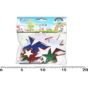 samolepka DEKORACE EVA HVĚZDY METAL 887156