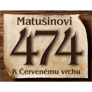 Domovní cedule 9003 Cedulka na zakázku - Jméno, číslo, ulice