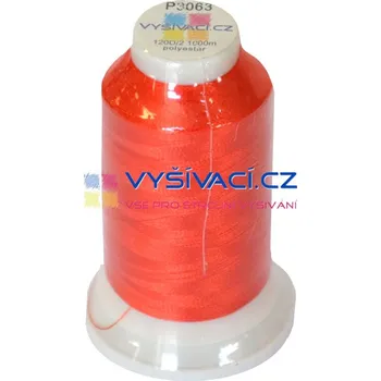 Nit vyšívací nit polyester barva červená P3063 návin 1000m NK- balení: 1 kón návin 1000m 36,30 Kč s DPH za kón při nákupu balení 10 kusů