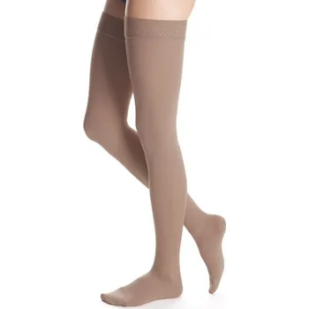 Dámské stahovací prádlo MAXIS Micro stehenní punčochy s lemem, Velikost 4, Délka krátká, Barva bronz, špička otevřená