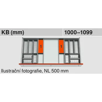 Příborník BLUM ORGA-LINE sada misek 450 mm ZSI.450KI4N - 2x (od 1000 mm)