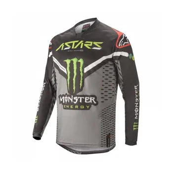 Moto dres Alpinestars Raptor Jersey Monster limitovaná edice černá/šedá/světle zelená M 