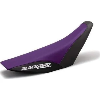 Moto sedlo BLACKBIRD potah sedadla KAWASAKI KLX 250-300 93-08 TRADITIONAL, barva fialová/černá