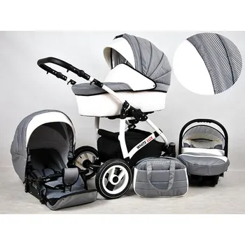 Kočárek Kombinovaný kočárek Raf-Pol White Lux ALU 2021 Carbon