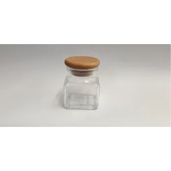 Dóza na potraviny Dóza na koření, kořenka 120 ml, sklo / dřevo