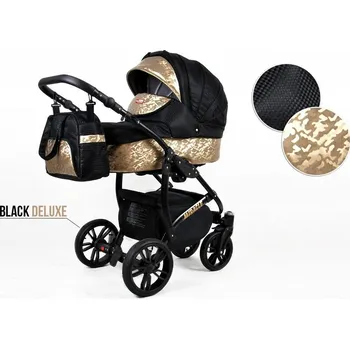Kočárek Kombinovaný kočárek Raf-Pol Baby Lux Miracle ALU 2022 Black Deluxe