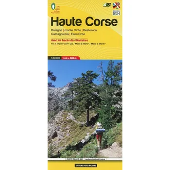 Libris Wanderkarte 08. Haute Corse (GR20) - Balagne - monte Cinto - Restonica - Castagniccia - Fium'Orbo 1 : 60 000