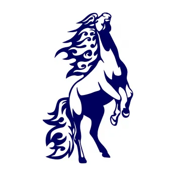 Samolepicí dekorace na vozidlo Animal flames 013 pravá kůň (23 - tmavě modrá) SAMOLEPKA NA AUTO, NÁLEPKA, FÓLIE, POLEP, TUNING, VLASTNÍ TEXT, TISK, AUTOSAMOLEPKY.cz, POLEPY, OBRÁZEK, LOGO, 3D STICKERS