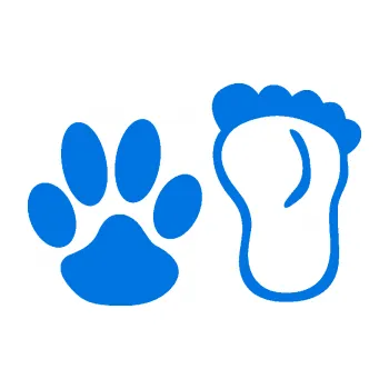 Samolepicí dekorace na vozidlo Dítě v autě 061 pravá nožička s tlapkou (11 - modrá oceán) SAMOLEPKA NA AUTO, NÁLEPKA, FÓLIE, POLEP, TUNING, VLASTNÍ TEXT, TISK, AUTOSAMOLEPKY.cz, POLEPY, OBRÁZEK, LOGO, 3D STICKERS